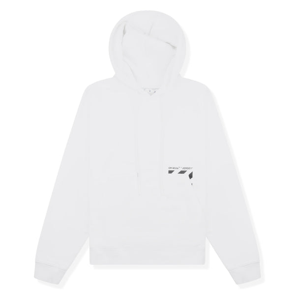 Hoodie Off-White Diagonal Stripe Blanc