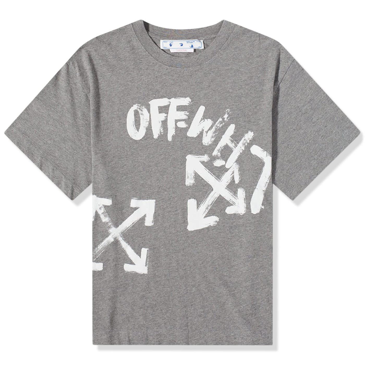 T-Shirt Off-White Paint Script Oversized Skate Gris T Shirt