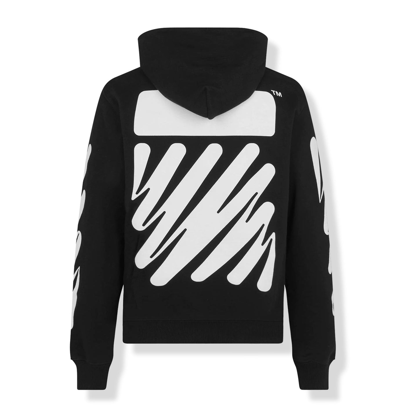 Hoodie Off-White Wave Diagonal Zip-up Noir — vue 2