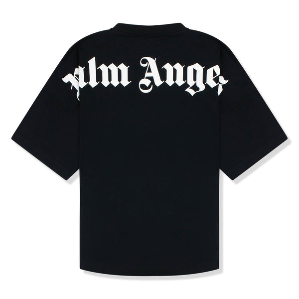 T-Shirt Palm Angels Logo Collar Back Noir Oversized T Shirt