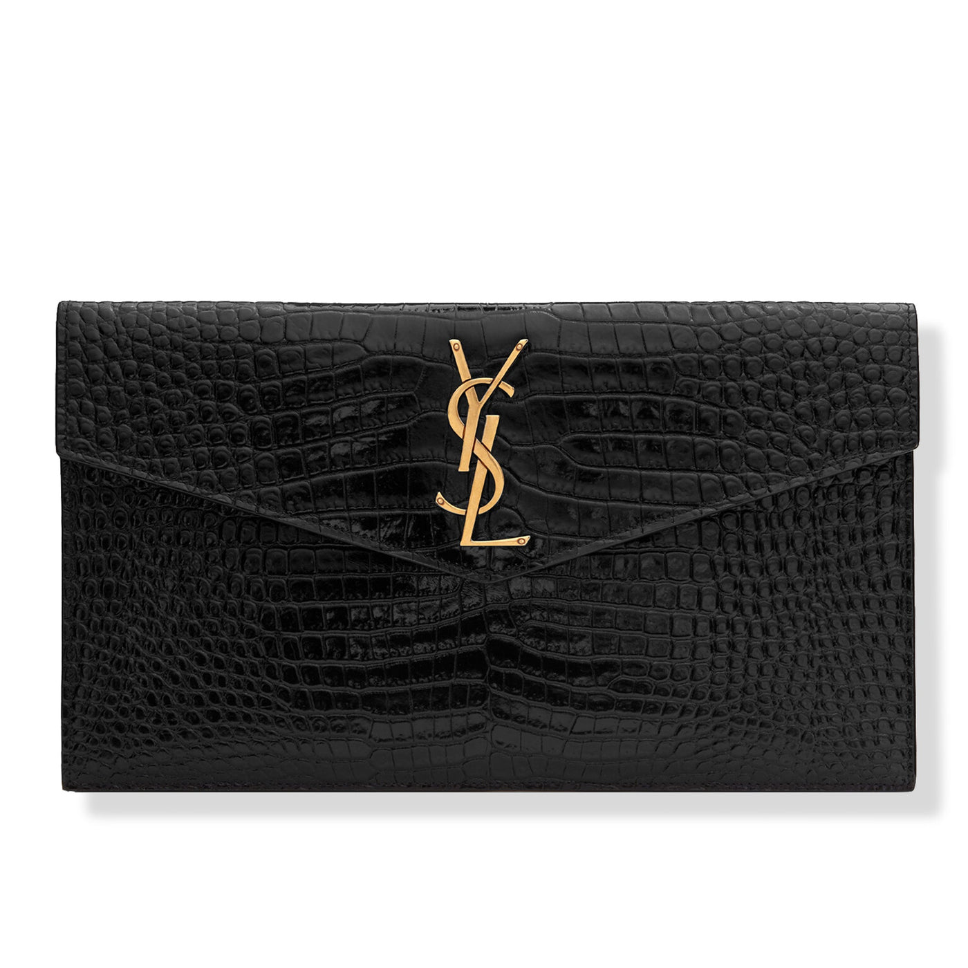 Pochette Saint Laurent Uptown Crocodile Embossed