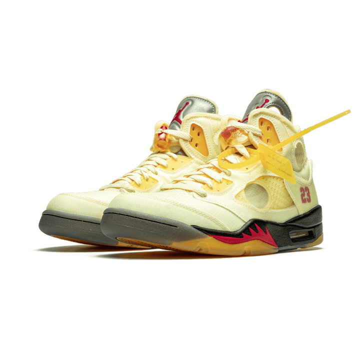 Baskets Off-White Air Jordan 5 Sail — vue 2