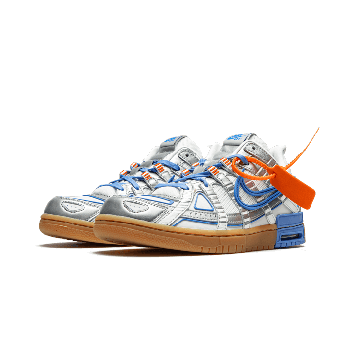 Baskets Off-White Nike Dunk Low Air Rubber UNC — vue 2