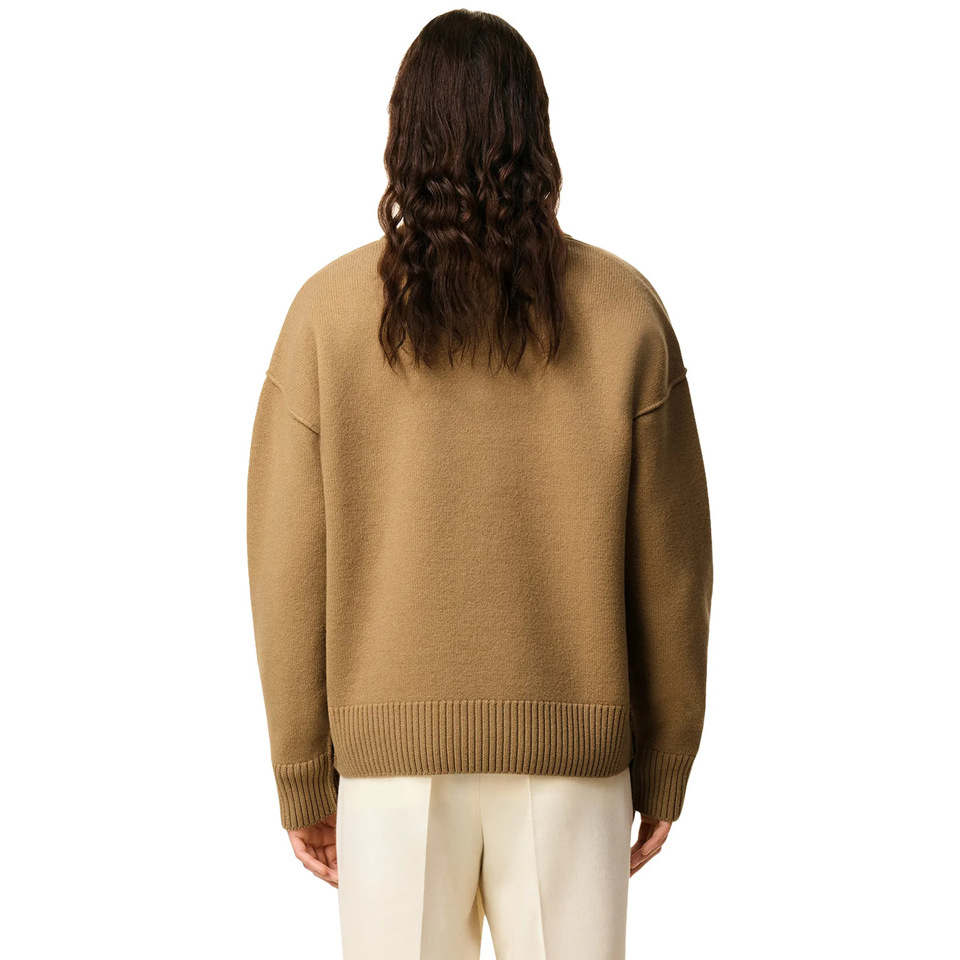 Polo Ami Paris AMI de Coeur Knitted Tan Polo — vue 2