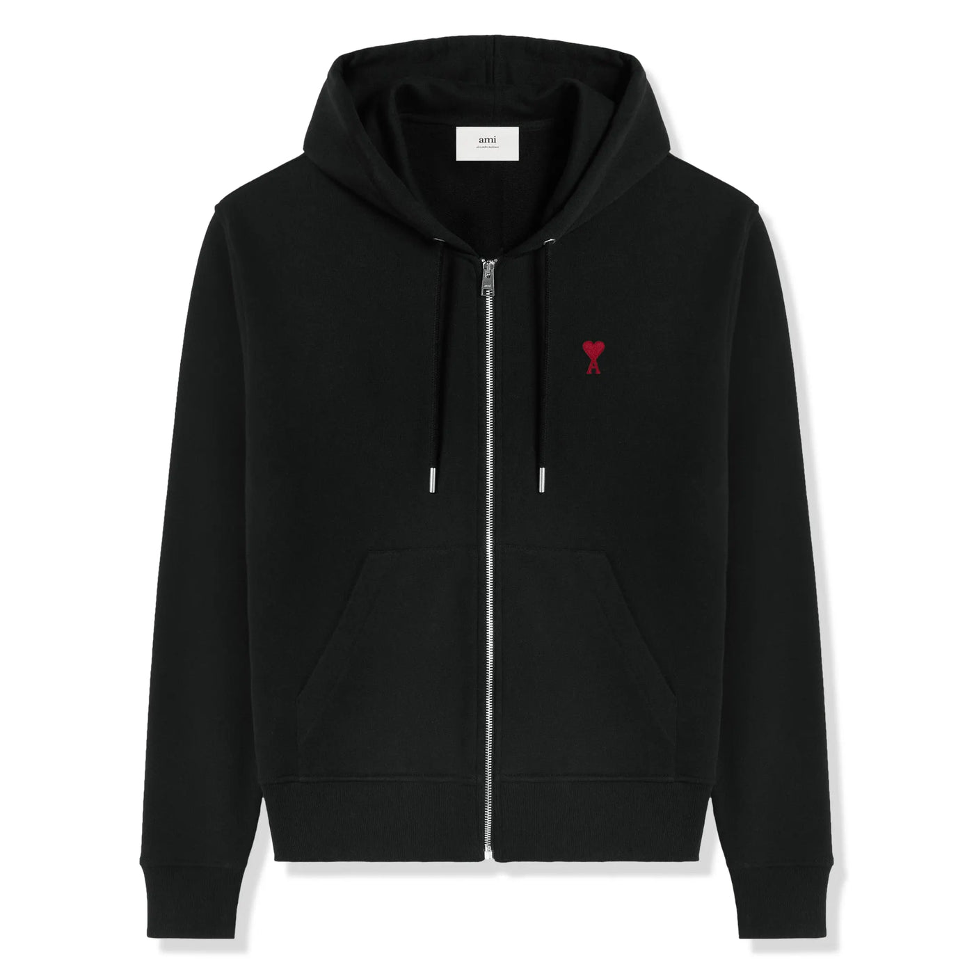 Hoodie Ami Paris AMI de Coeur Cotton Noir Zip-up
