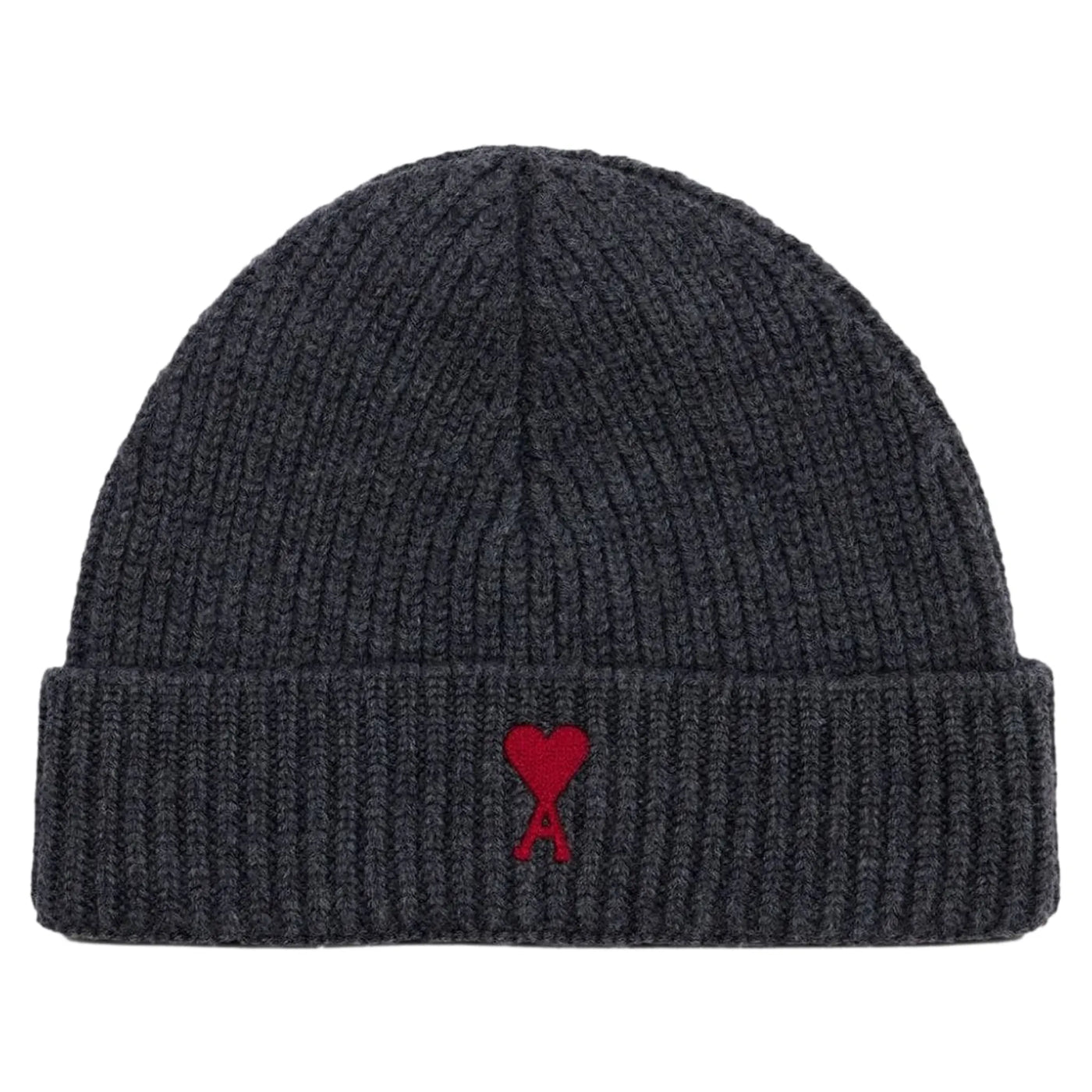 Bonnet Ami Paris Rouge ADC Gris