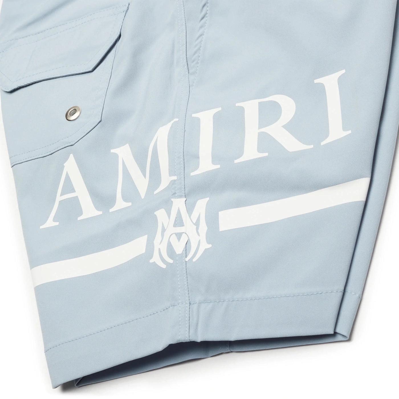 Short Amiri MA Bar Dusty Bleu Swim Trunks — vue 3
