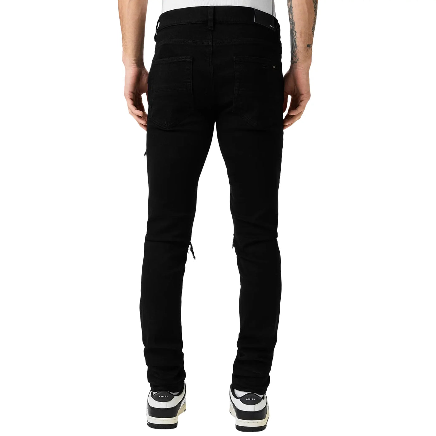 Jean Amiri MX1 Noir Leather Patch — vue 4