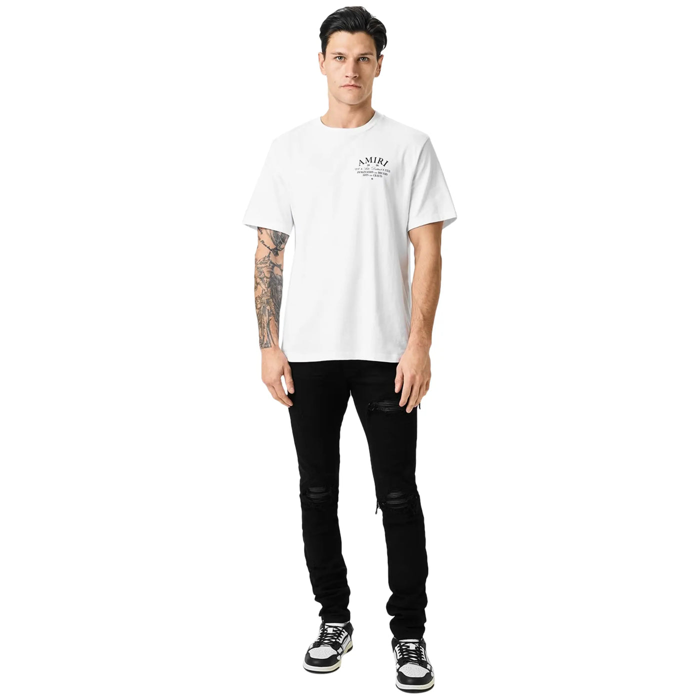 Jean Amiri MX1 Noir Leather Patch — vue 5