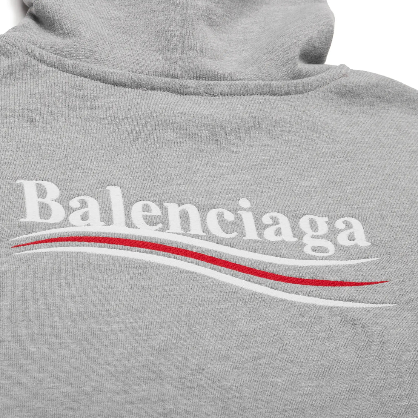 Hoodie Balenciaga Political Gris — vue 4