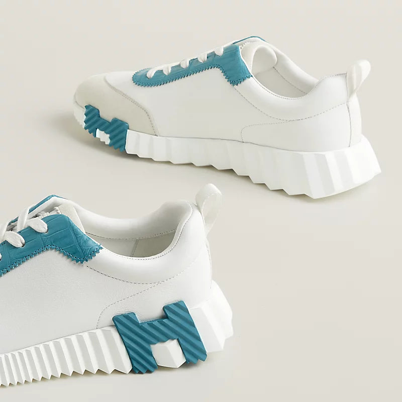 Baskets Hermès Blanc/Bleu Minéral — vue 4