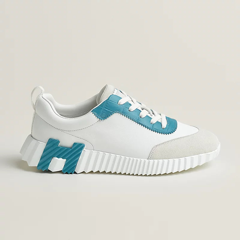 Baskets Hermès Blanc/Bleu Minéral