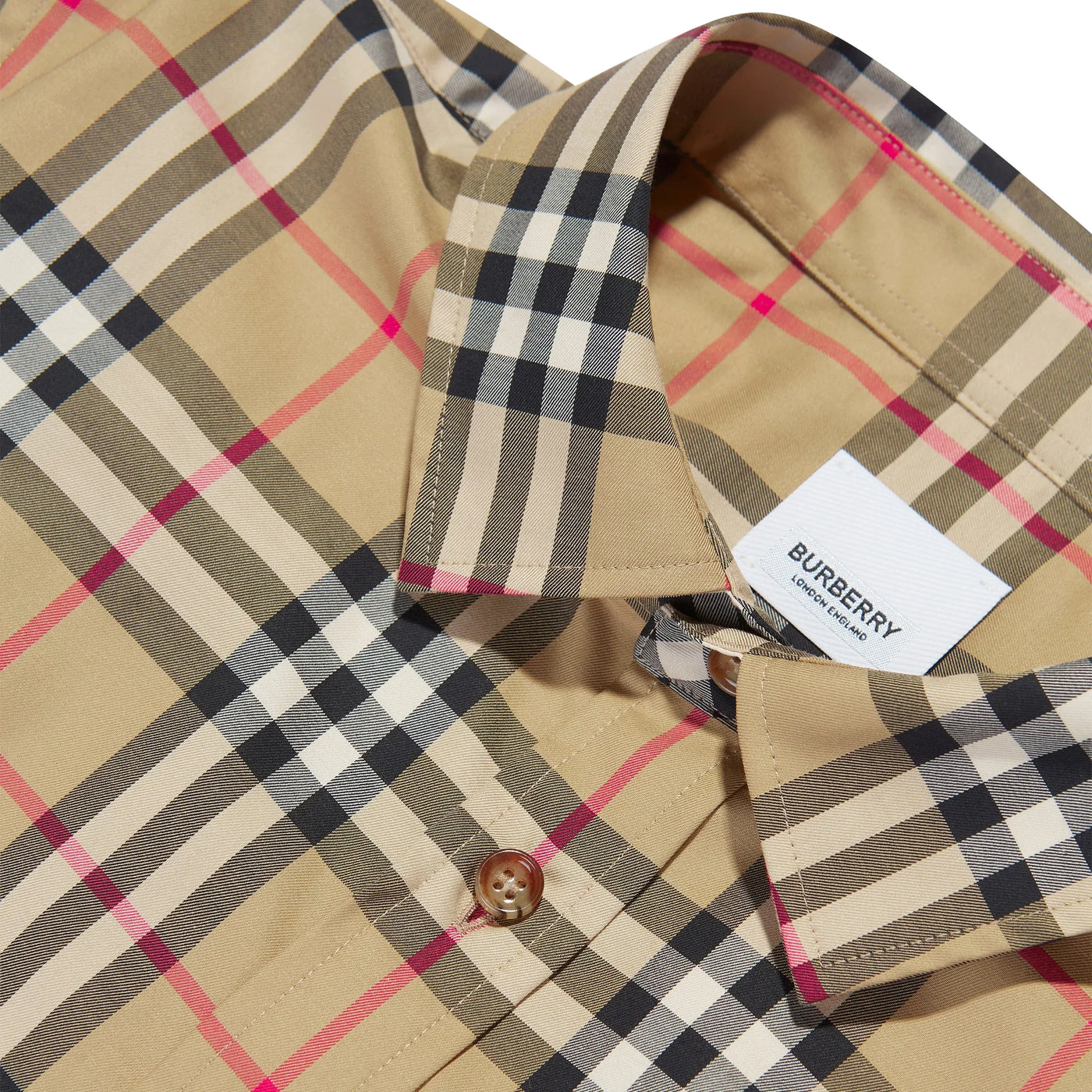 Chemise Burberry Owen Check L/S Beige — vue 3