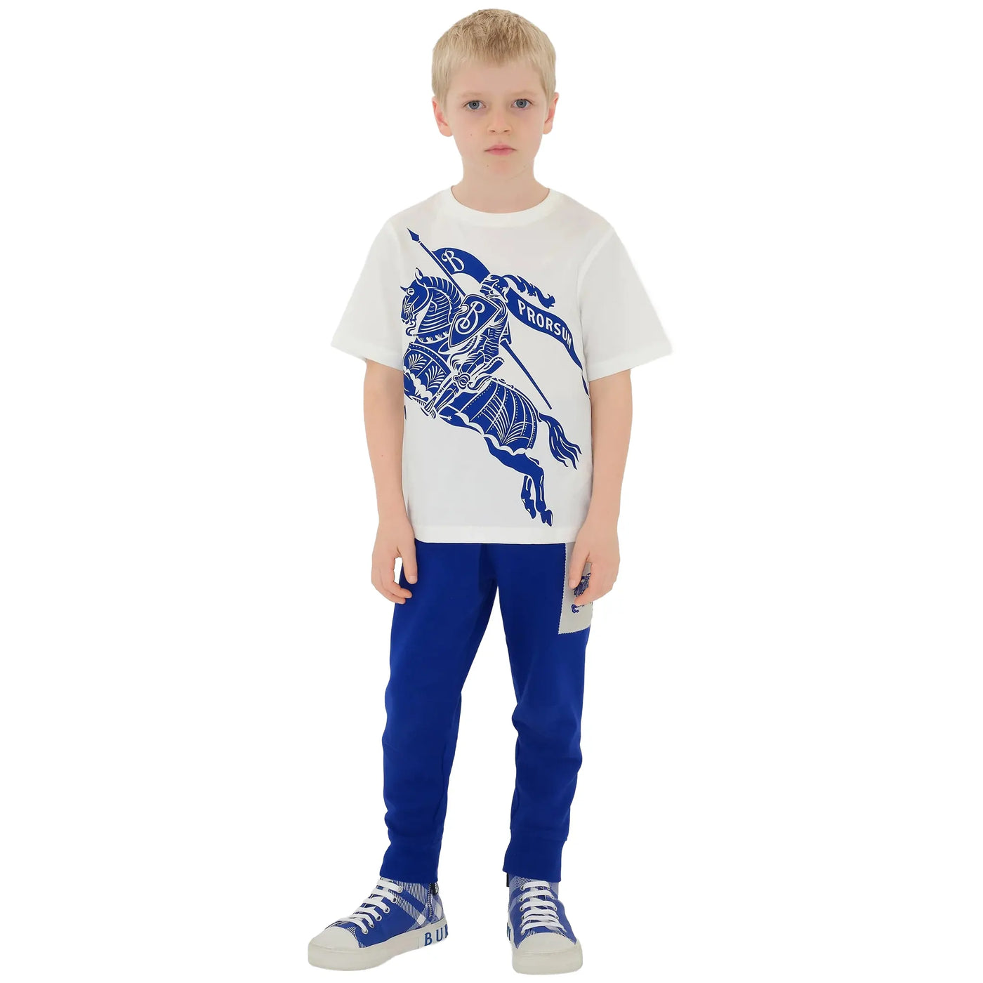 T-Shirt Burberry Cedar Knight Blanc — vue 4