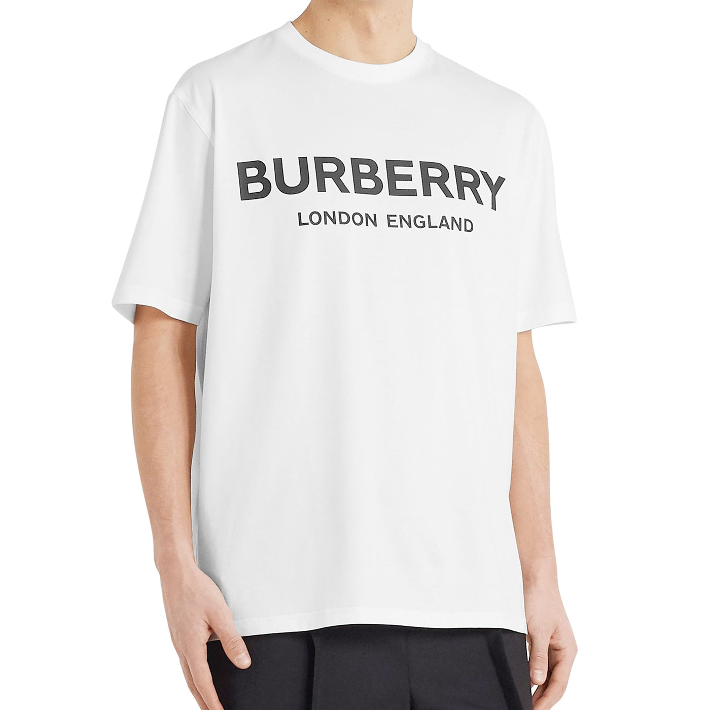 T-Shirt Burberry Letchford Logo Blanc — vue 3