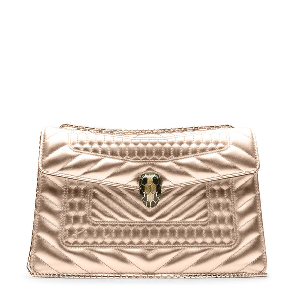 Sac Bvlgari Serpenti Nappa Leather Or