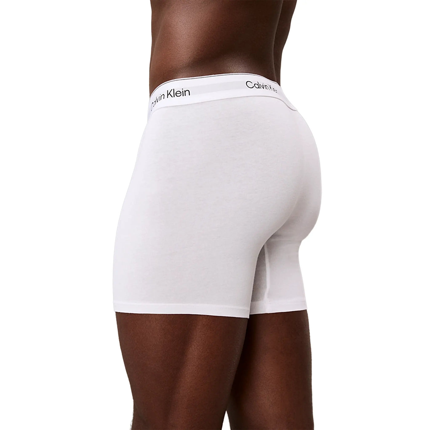Short Calvin Klein Cotton Stretch Blanc Boxer Three Pack — vue 6