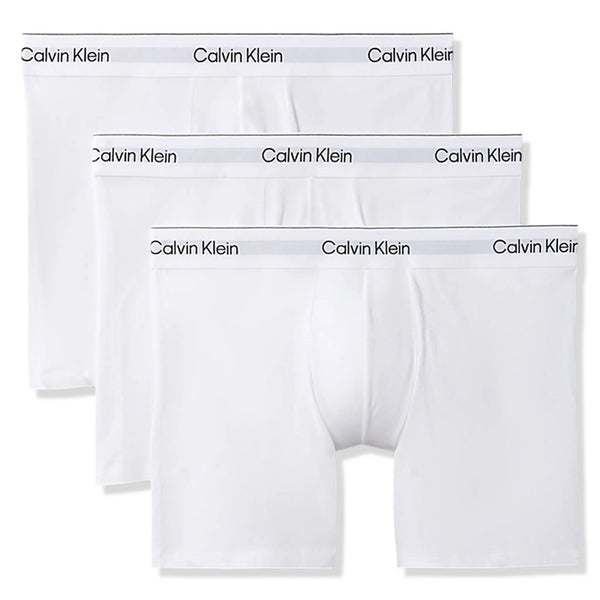 Short Calvin Klein Cotton Stretch Blanc Boxer Three Pack