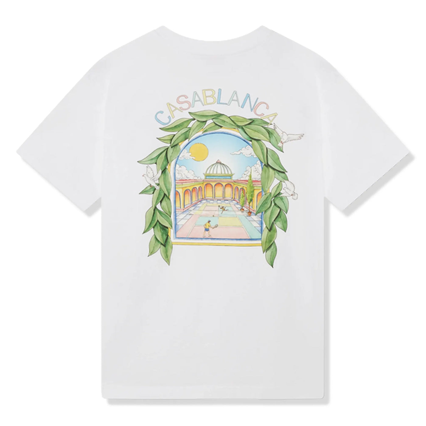 T-Shirt Casablanca L'arche Tennis Club Graphic Blanc T Shirt — vue 4