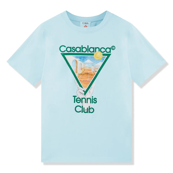T-Shirt Casablanca Metaphysical Tennis Icon Bleu T-shirt