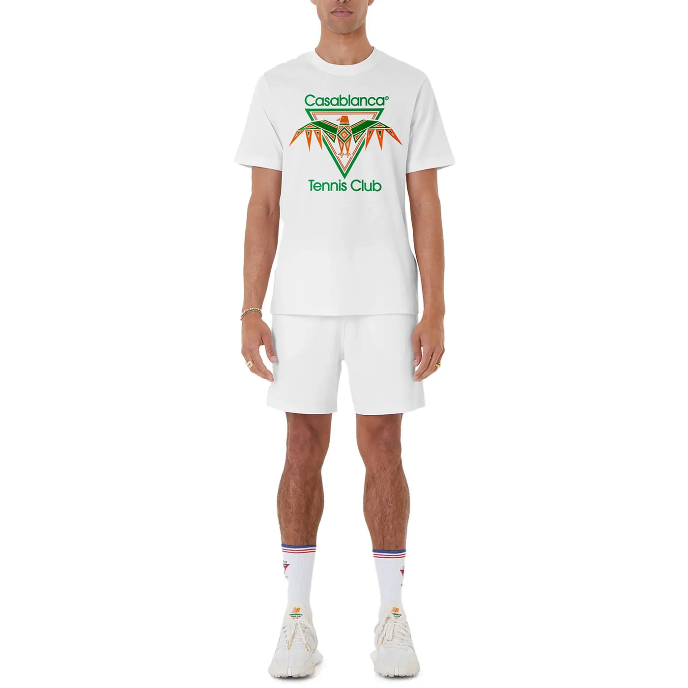 T-Shirt Casablanca Playful Eagle Blanc T-shirt — vue 3