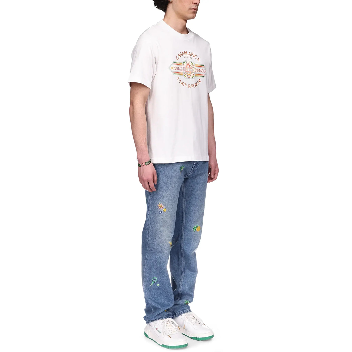 T-Shirt Casablanca Unity Is Power Blanc T-shirt — vue 5