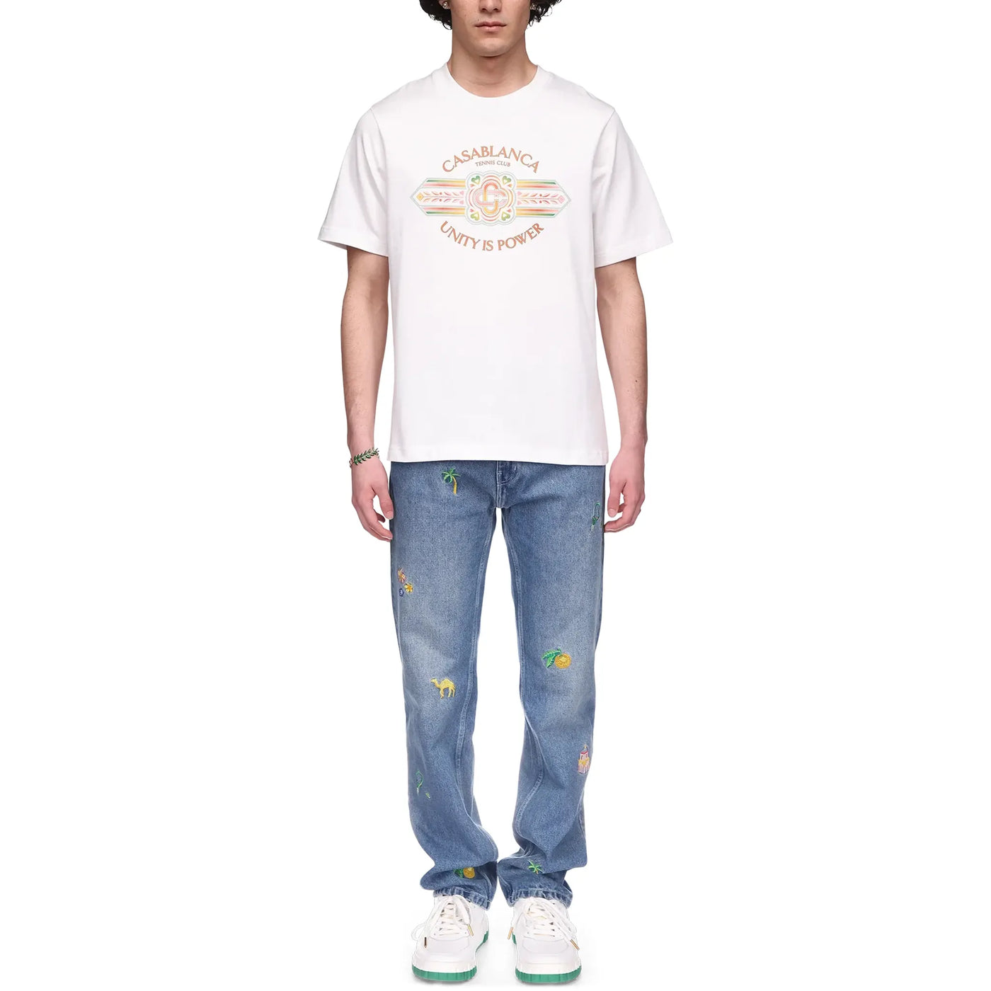 T-Shirt Casablanca Unity Is Power Blanc T-shirt — vue 3