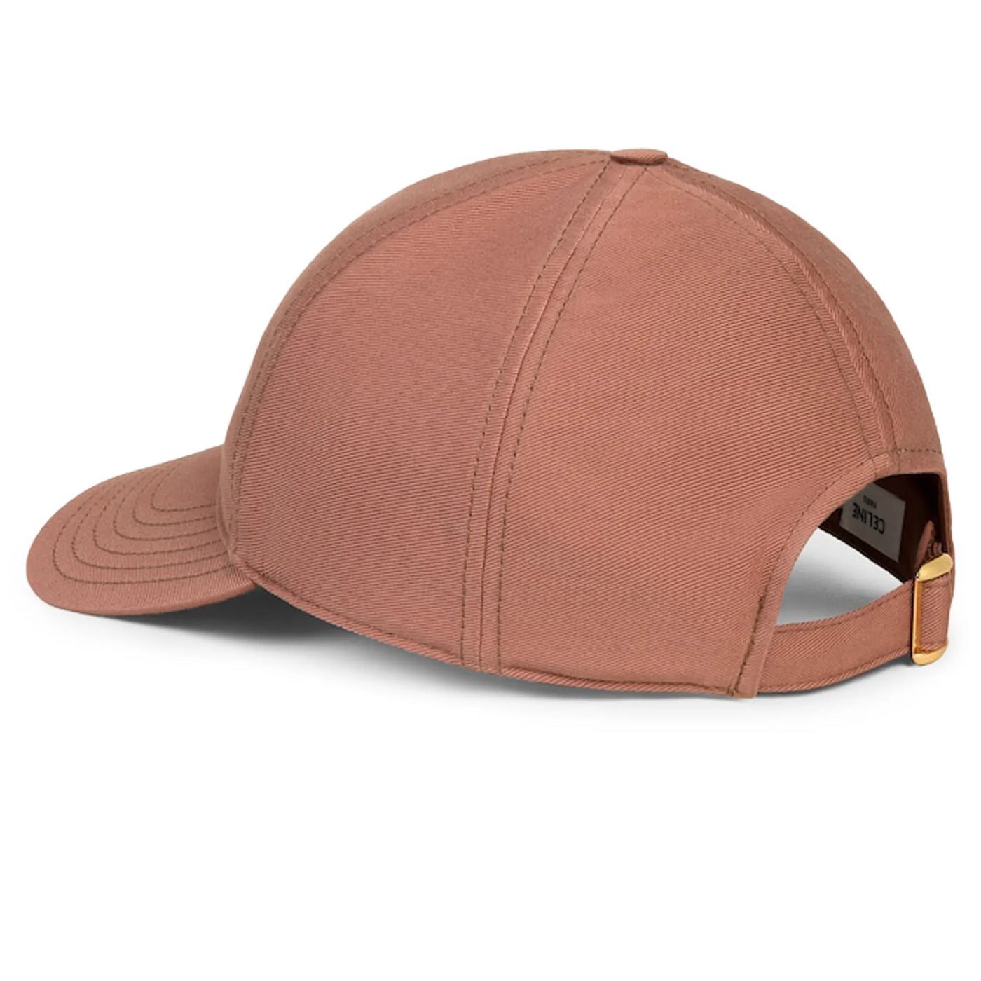 Casquette Céline Triomphe Gabardine Coton Washed Cuivre Rose Baseball — vue 4
