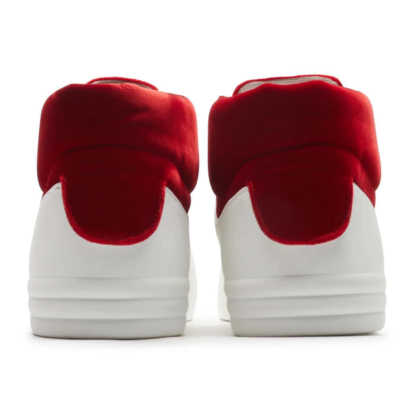 Baskets Chanel CC High Blanc Rouge Velvet — vue 4