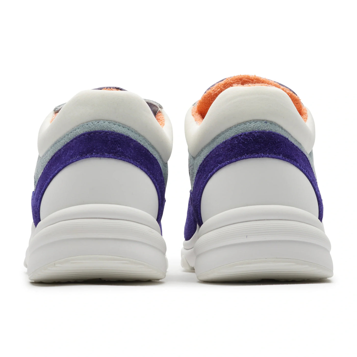 Baskets Chanel CC Logo Suede Nylon Violet Bleu — vue 4