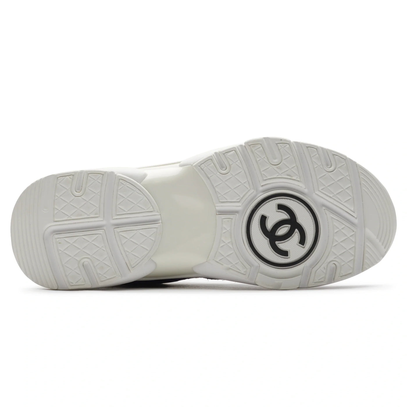 Baskets Chanel CC Logo Suede Nylon Violet Bleu — vue 5
