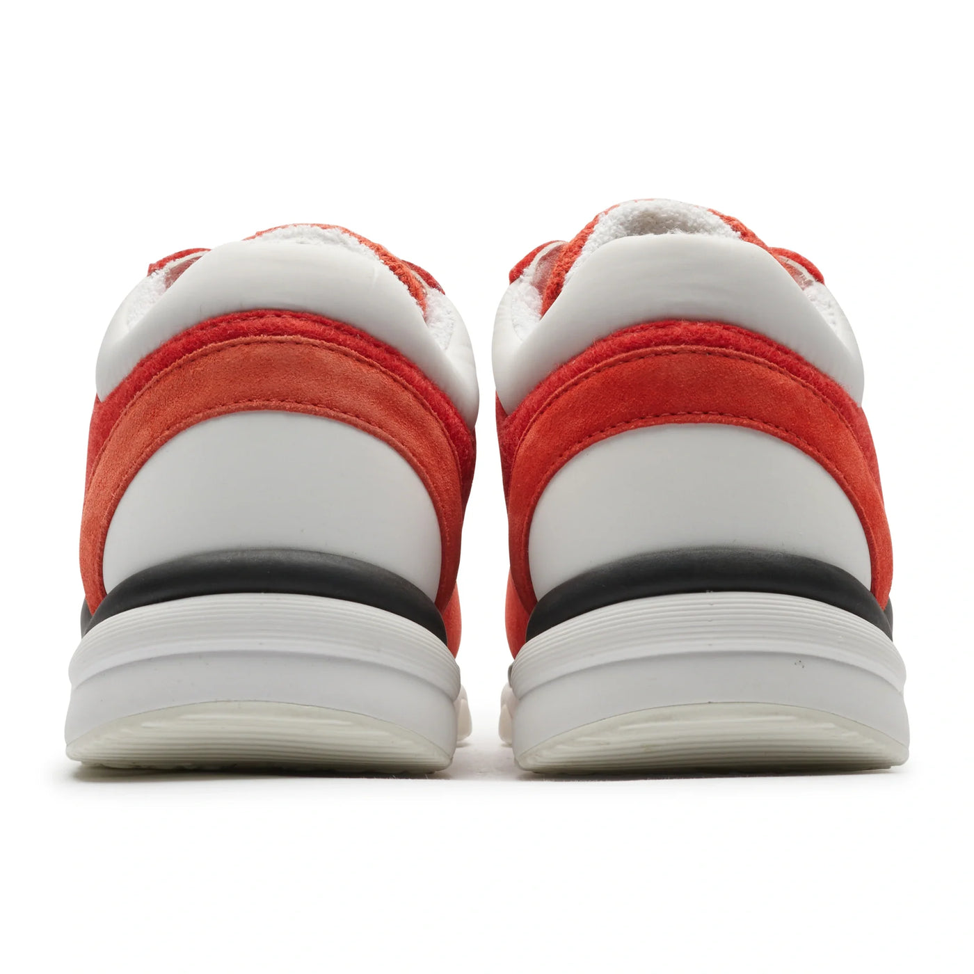 Baskets Chanel CC Logo Suede Rouge Tweed — vue 4