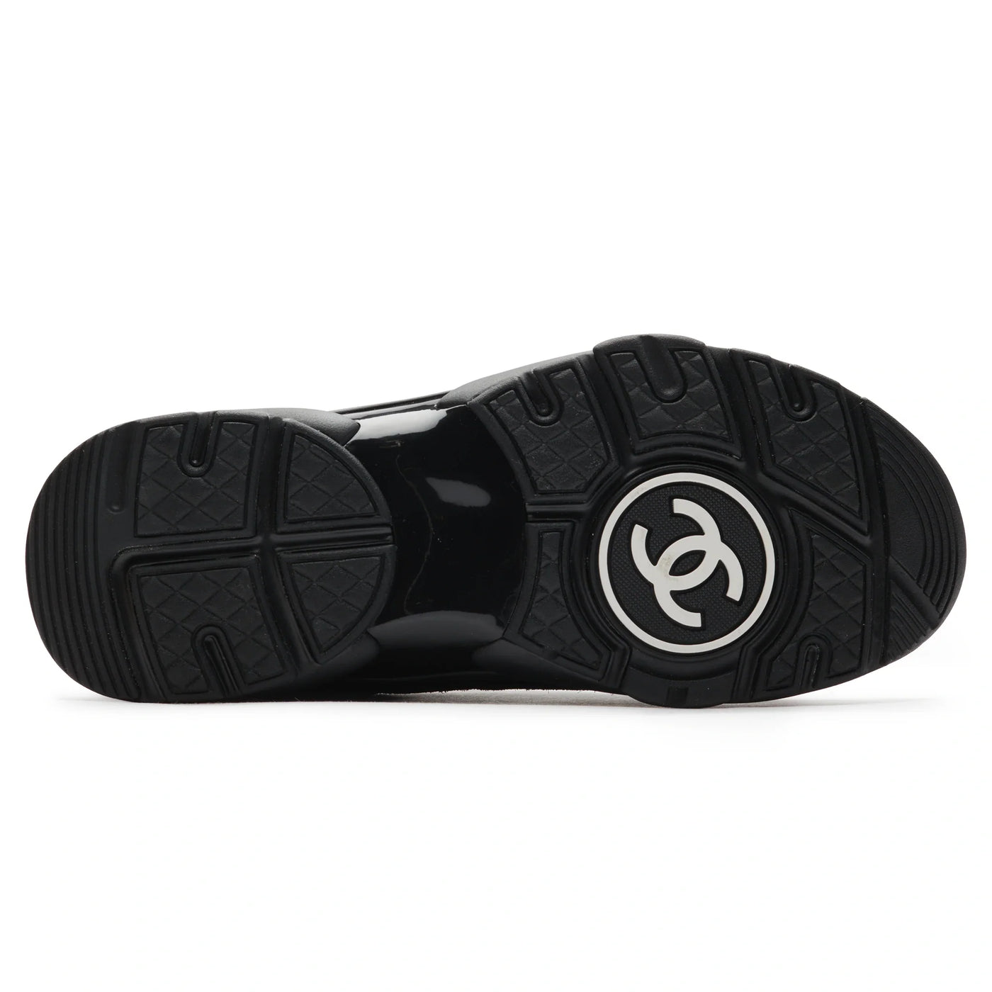 Baskets Chanel CC Logo Suede Triple Noir — vue 5