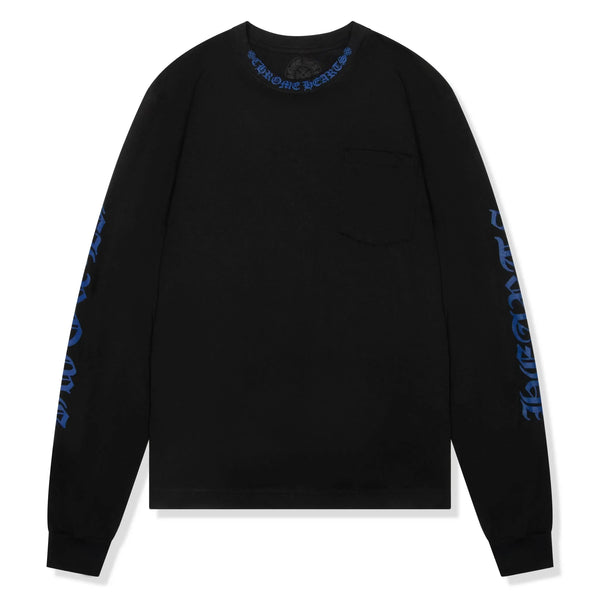 T-Shirt Chrome Hearts 1988 Neck Logo L/S Noir Bleu T Shirt