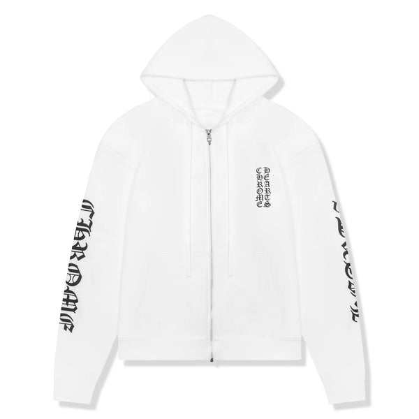 Hoodie Chrome Hearts 1988 Script Logo Blanc Zip-up