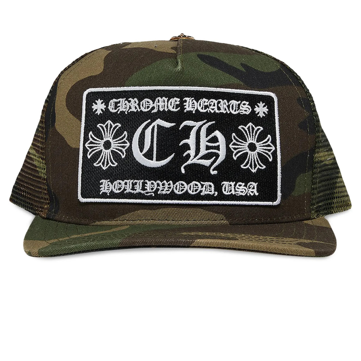 Casquette Chrome Hearts CH Hollywood Camo Vert Trucker — vue 2