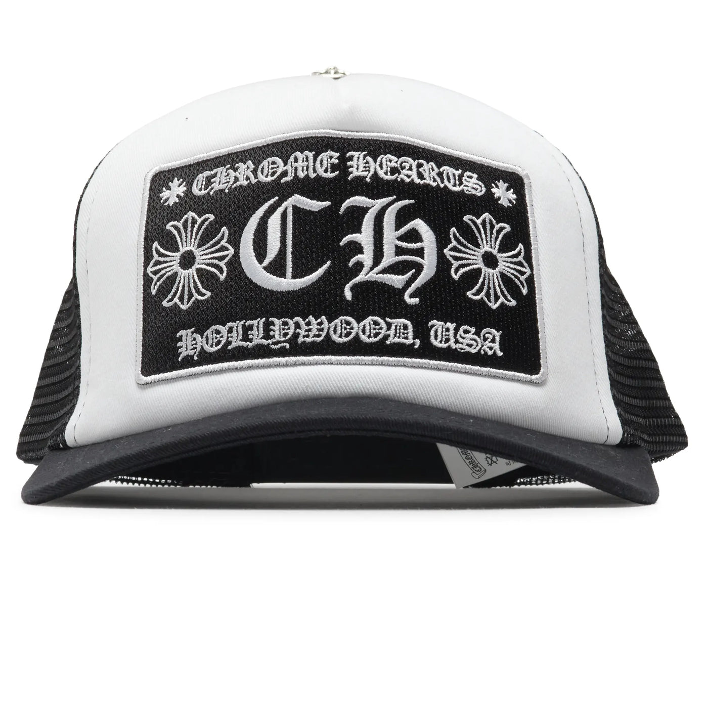 Casquette Chrome Hearts CH Hollywood Blanc Noir Trucker — vue 2