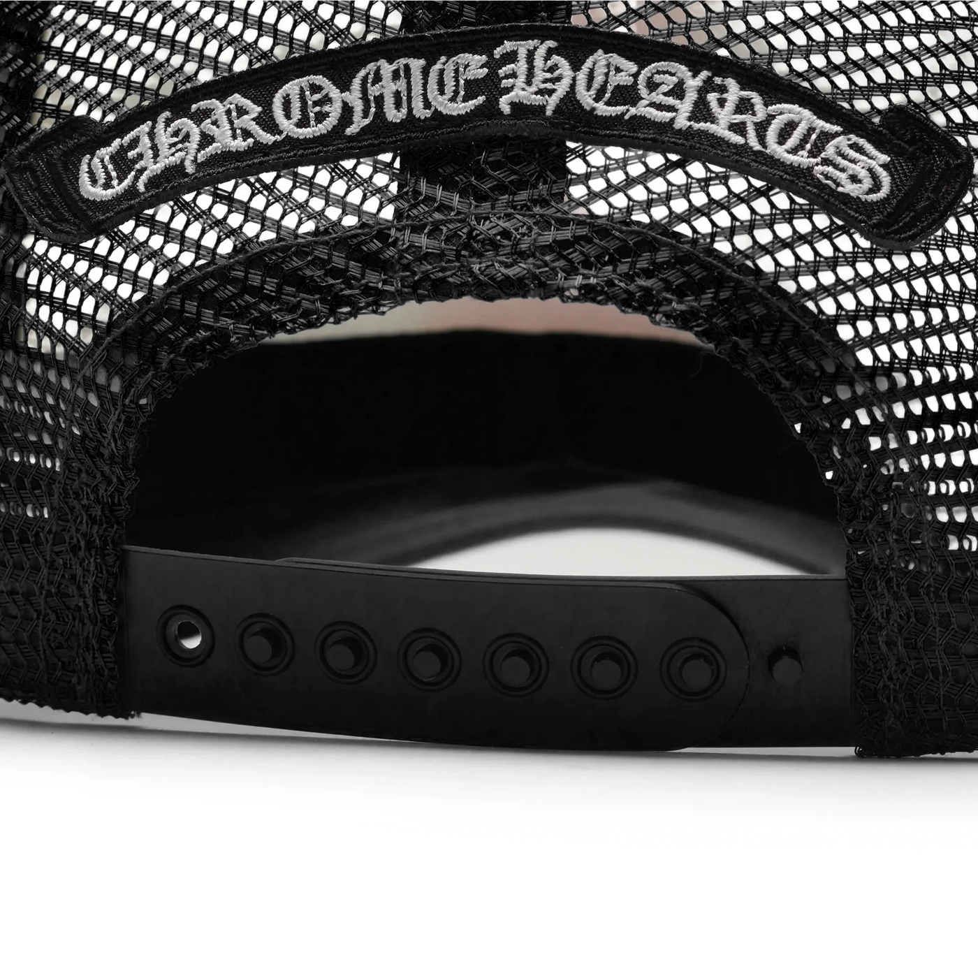 Casquette Chrome Hearts Eyechart Noir Blanc Rouge Trucker — vue 6