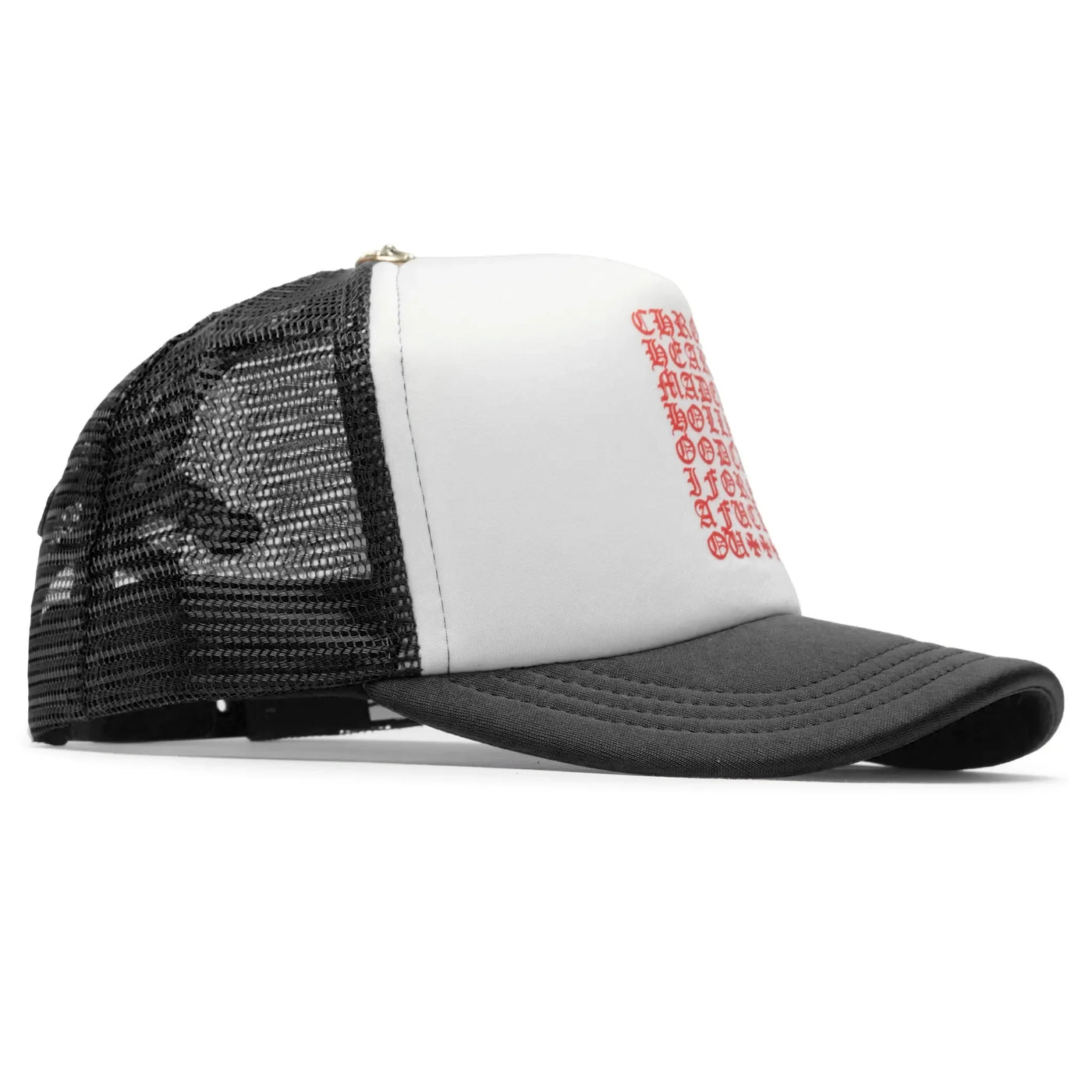 Casquette Chrome Hearts Eyechart Noir Blanc Rouge Trucker