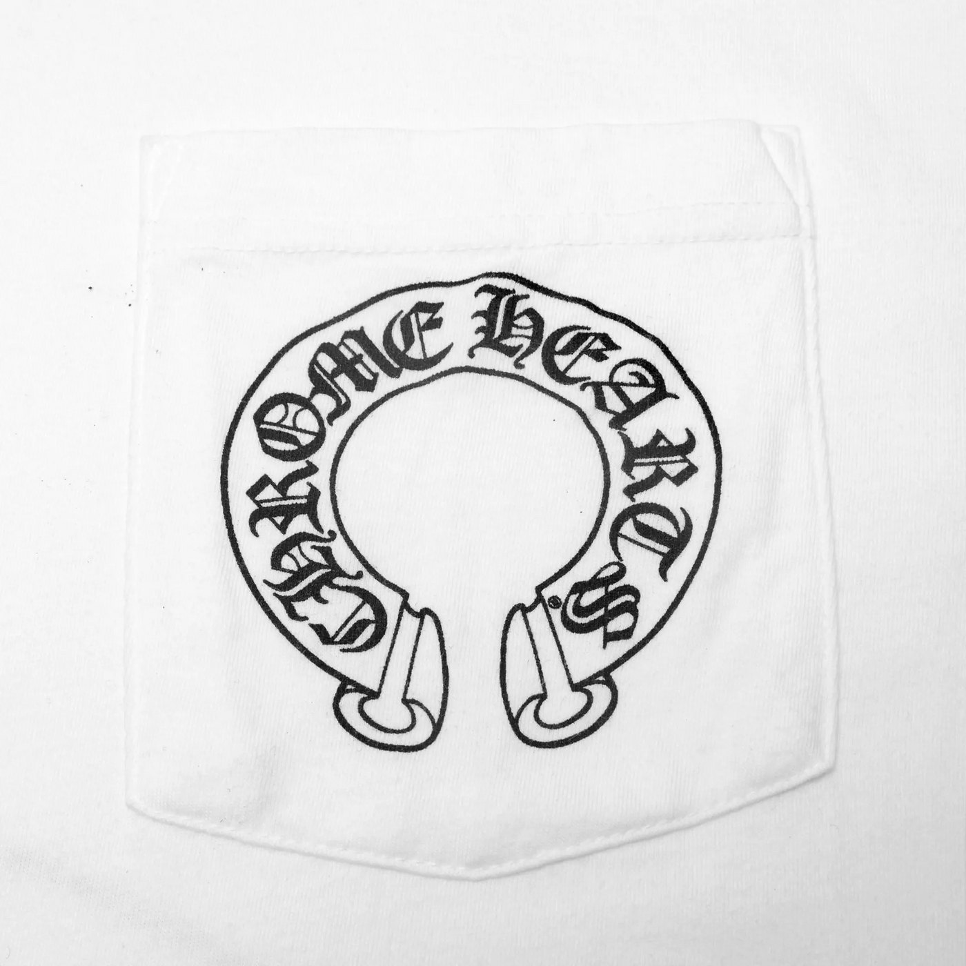 T-Shirt Chrome Hearts Floral Horse Pocket Logo L/S Blanc T-shirt — vue 5