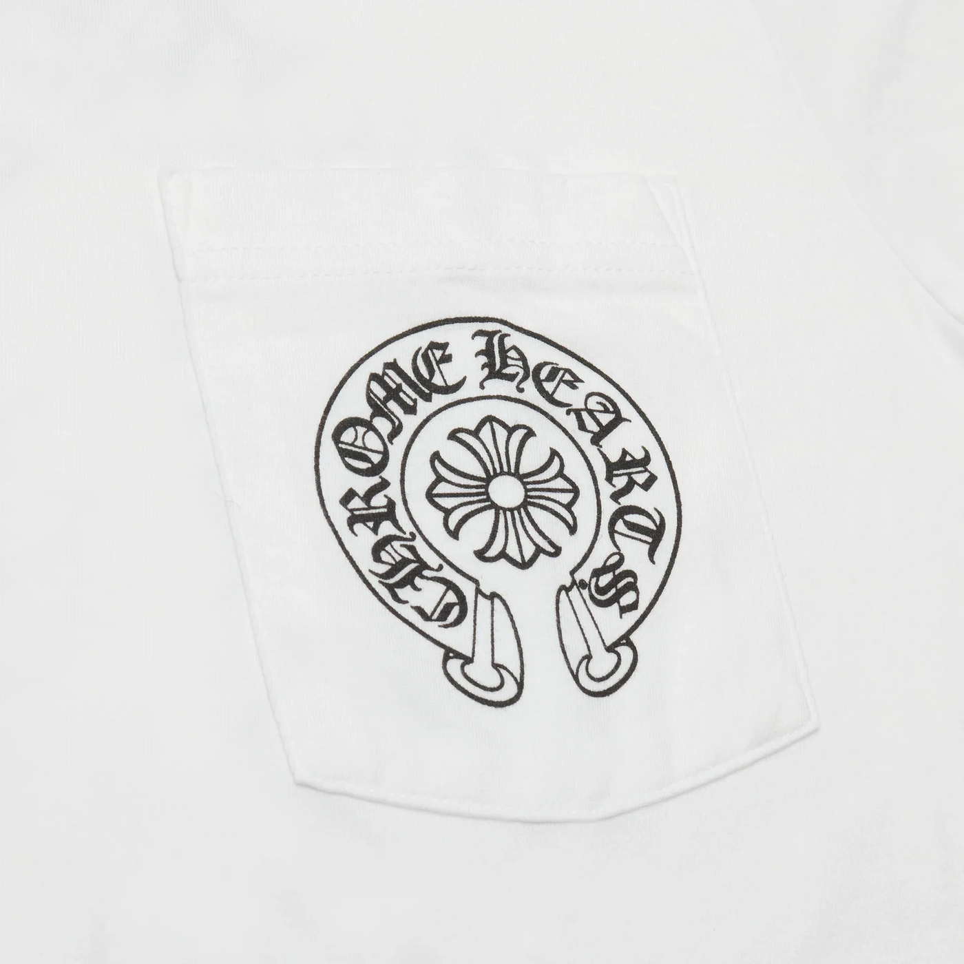 T-Shirt Chrome Hearts Horse Pocket Logo Blanc T Shirt — vue 4