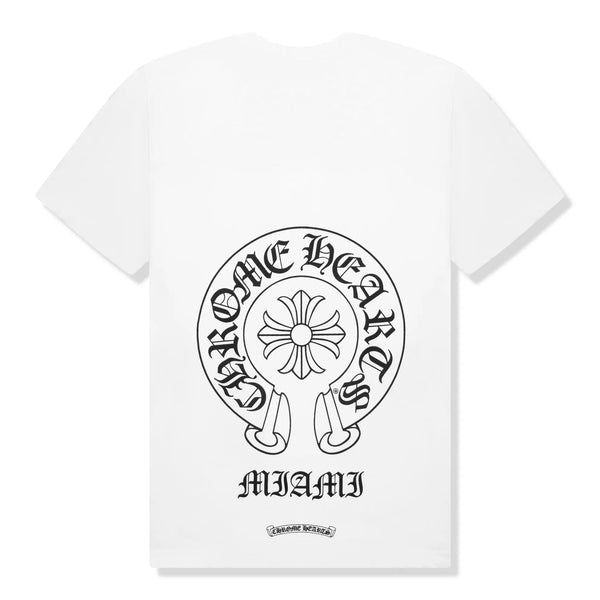 T-Shirt Chrome Hearts Horse Pocket Miami Exclusive Blanc T-shirt
