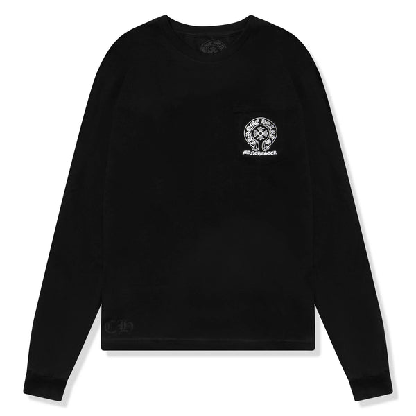 T-Shirt Chrome Hearts Manchester Exclusive Horse Pocket Logo L/S Noir T Shirt
