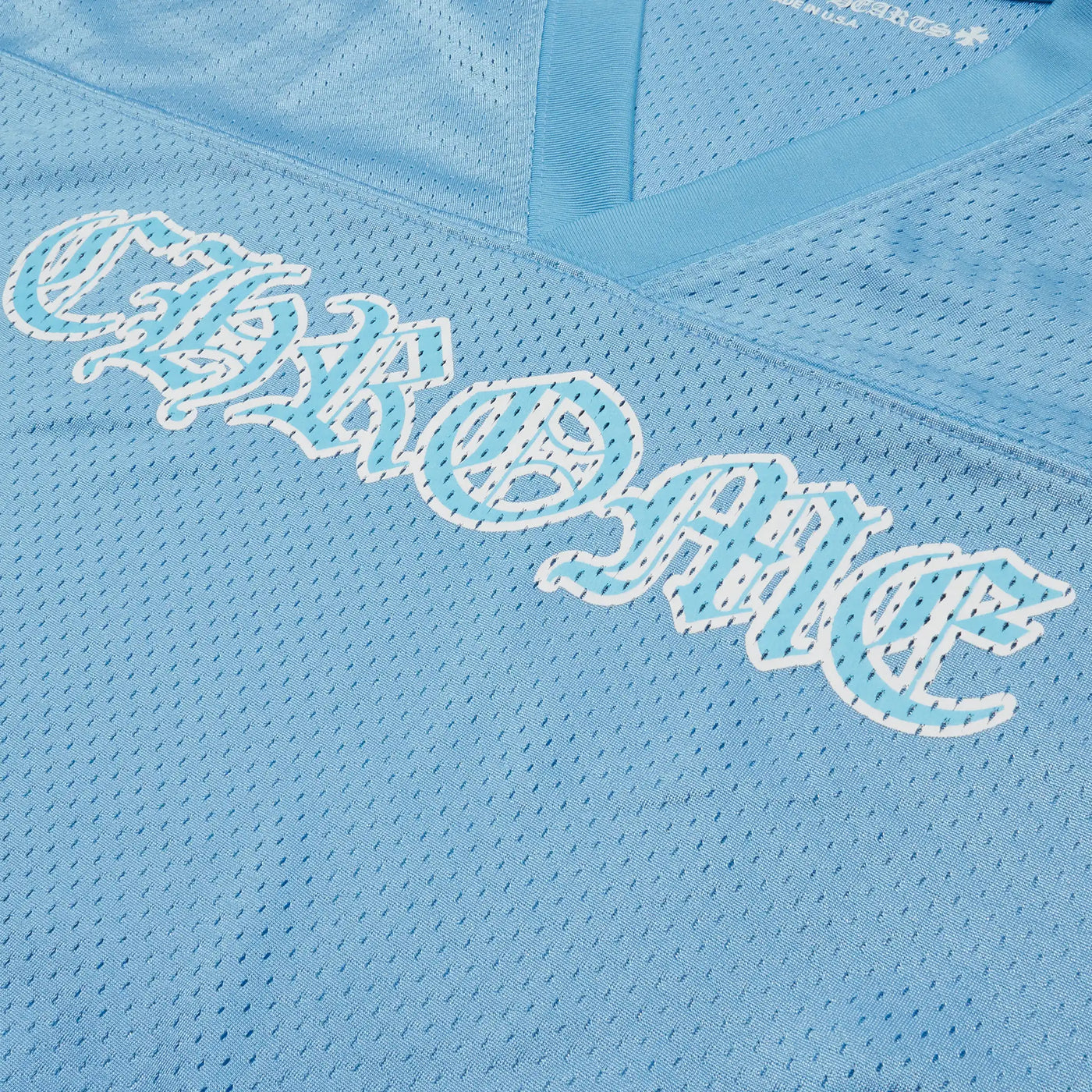 Short Chrome Hearts Stadium Mesh Bleu Jersey — vue 3