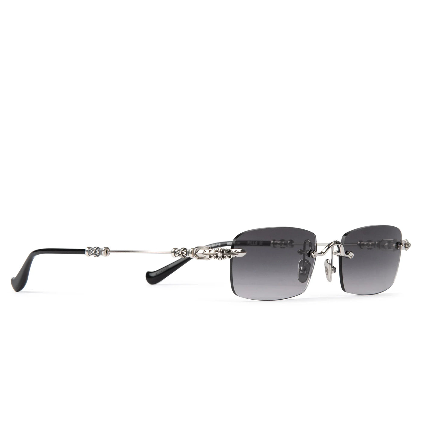 Lunettes de soleil Chrome Hearts Pills III Argent Noir