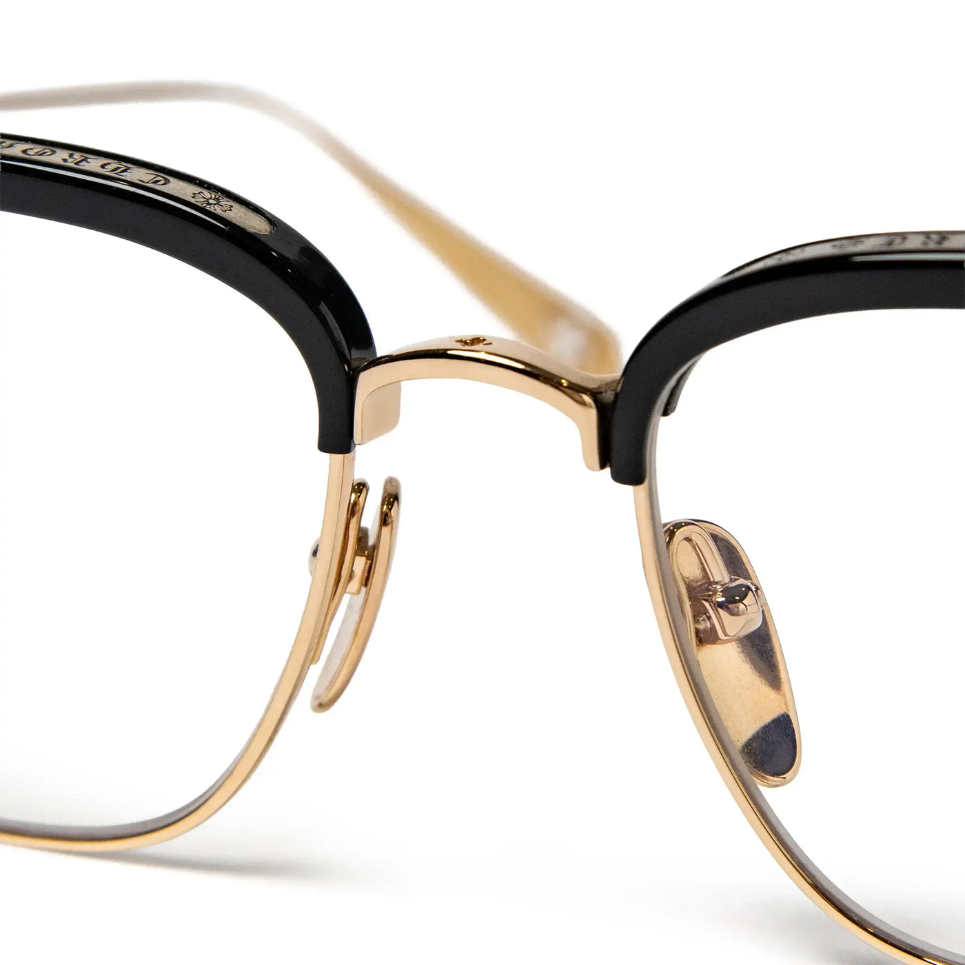Lunettes de soleil Chrome Hearts Sluntradiction Noir Or Pleated — vue 4