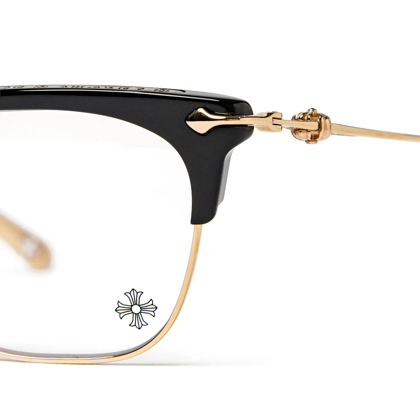 Lunettes de soleil Chrome Hearts Sluntradiction Noir Or Pleated — vue 6
