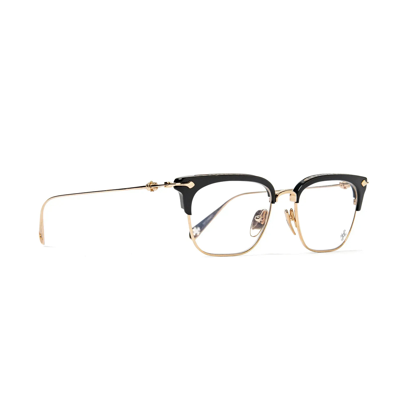 Lunettes de soleil Chrome Hearts Sluntradiction Noir Or Pleated