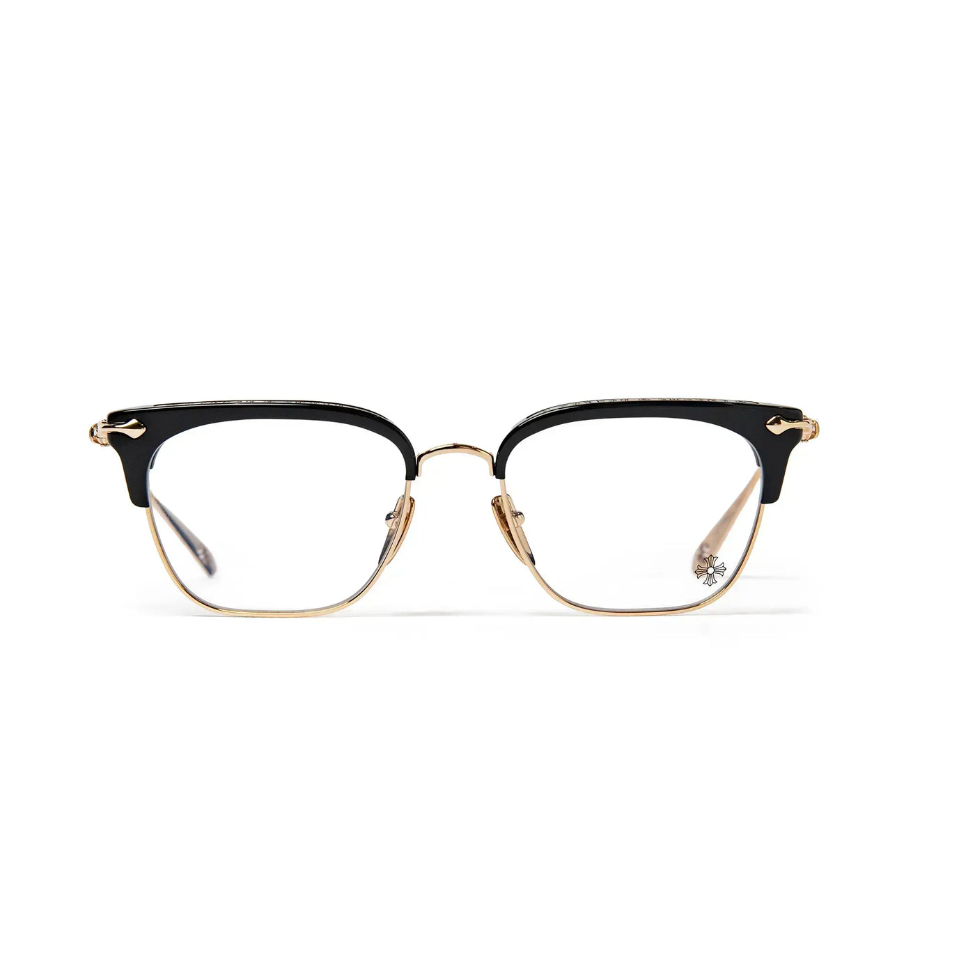 Lunettes de soleil Chrome Hearts Sluntradiction Noir Or Pleated — vue 2