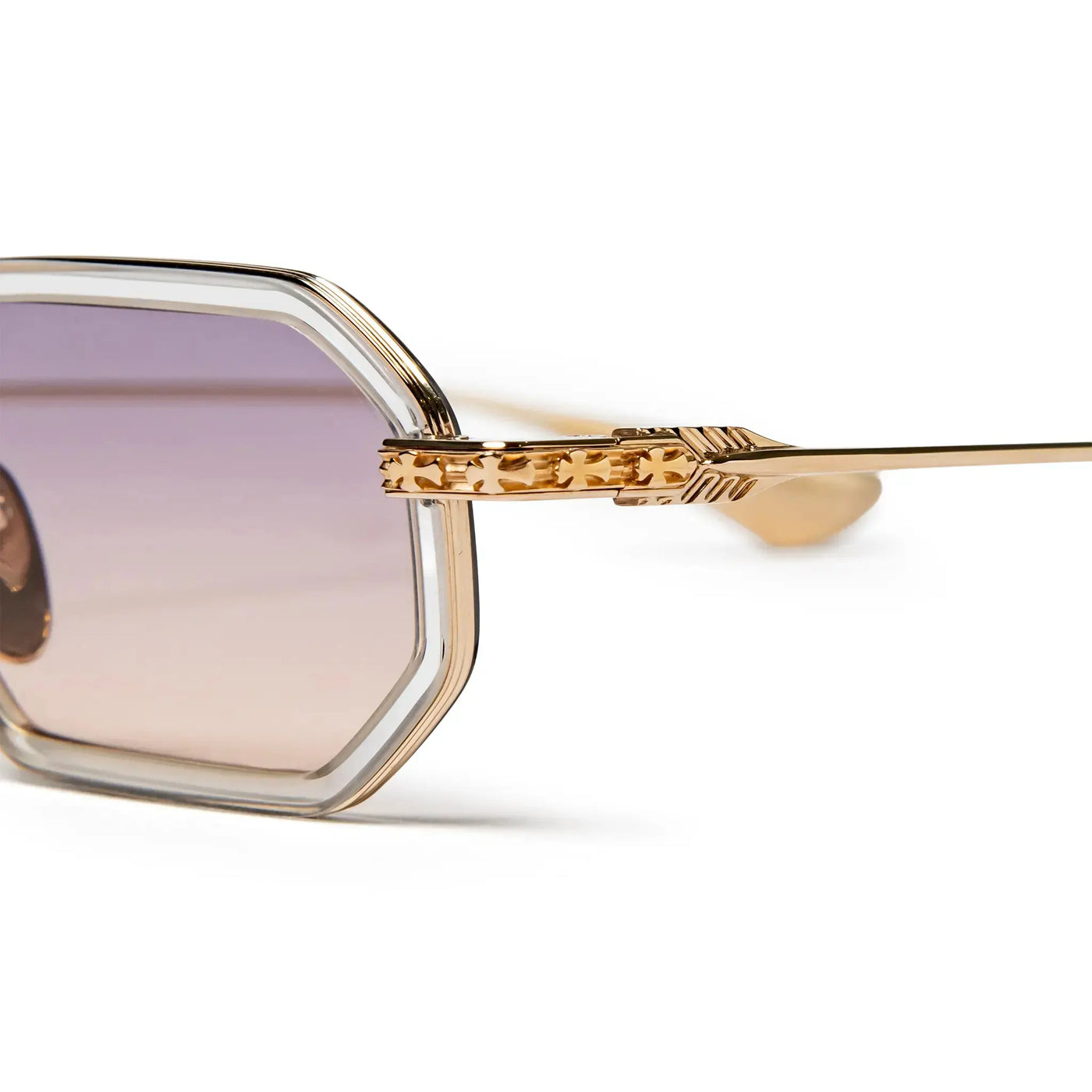 Lunettes de soleil Chrome Hearts Stylida Crystal Or Gradient — vue 8